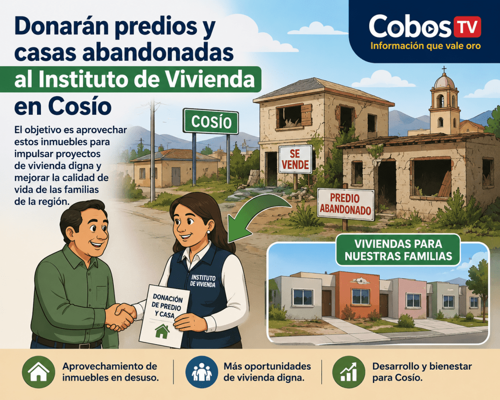Donarán predios y casas abandonadas al Instituto de Vivienda en&nbsp;Cosío