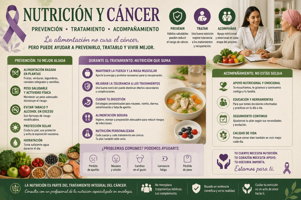 La nutrición no cura el cáncer, pero sí cambia el terreno donde se&nbsp;enfrenta